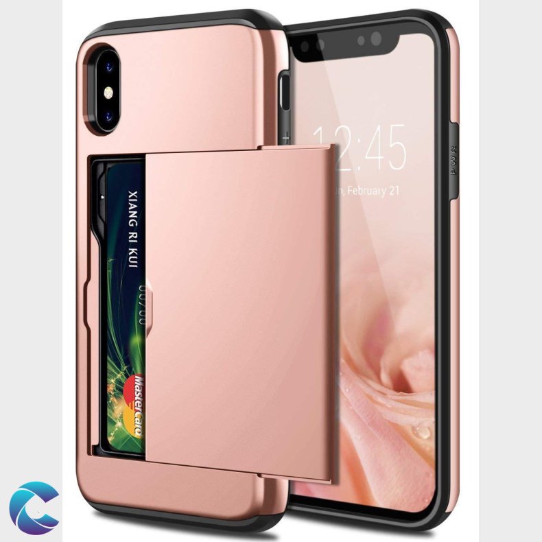 Iphone 11 Design Cover Rosa indbygget kortholder