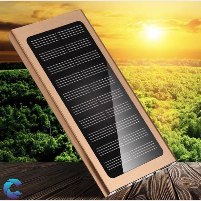 Powerbank Solcelle 20000mh Sort.