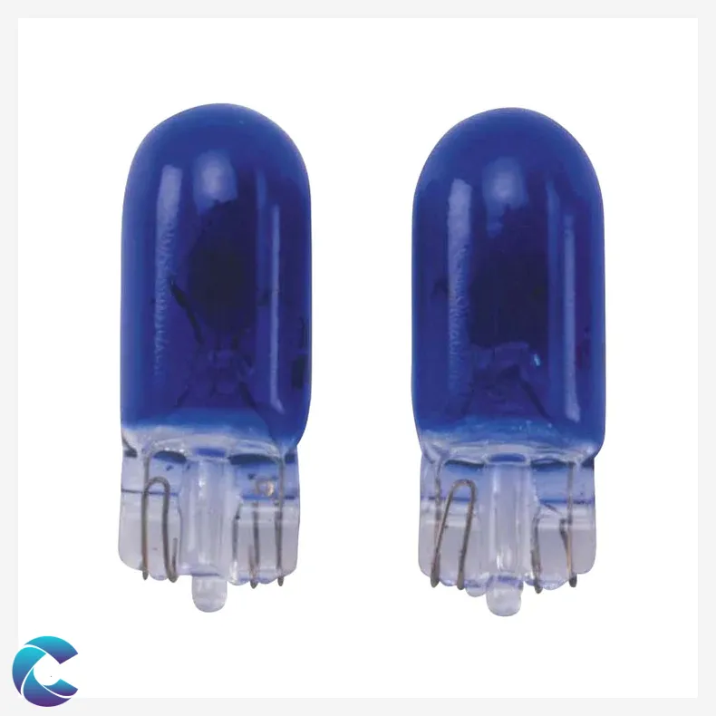 W5W T10 P�re, 5w-12volt Glassokkel Bl� 2 stk.