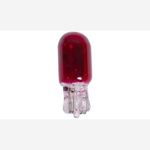 W5W T10 P�re, 5w-12volt Glassokkel R�d 2 stk.
