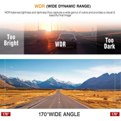 4K Dash Cam Med GPS og Wifi.