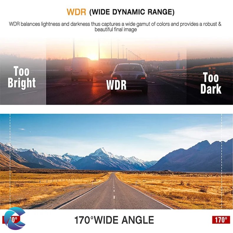 4K Dash Cam Med GPS og Wifi.