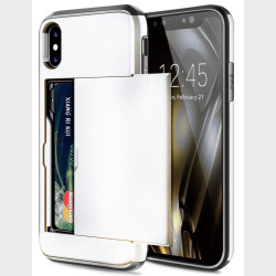 Iphone 11 Design Cover Hvid indbygget kortholder