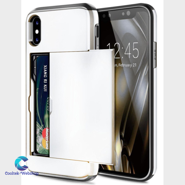 Iphone 11 Design Cover Hvid indbygget kortholder