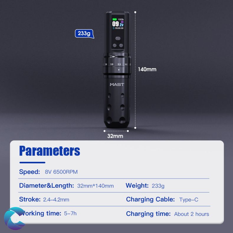 Dragonhawk Mast Fold 2 Pro sort, S�t med 2 batterier